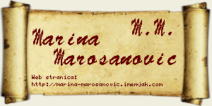 Marina Marošanović vizit kartica